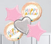 Inflated Balloon Bunch - Rose Gold Metallic Dots 5 Inflated Balloons - £29.99 Personalised Balloons