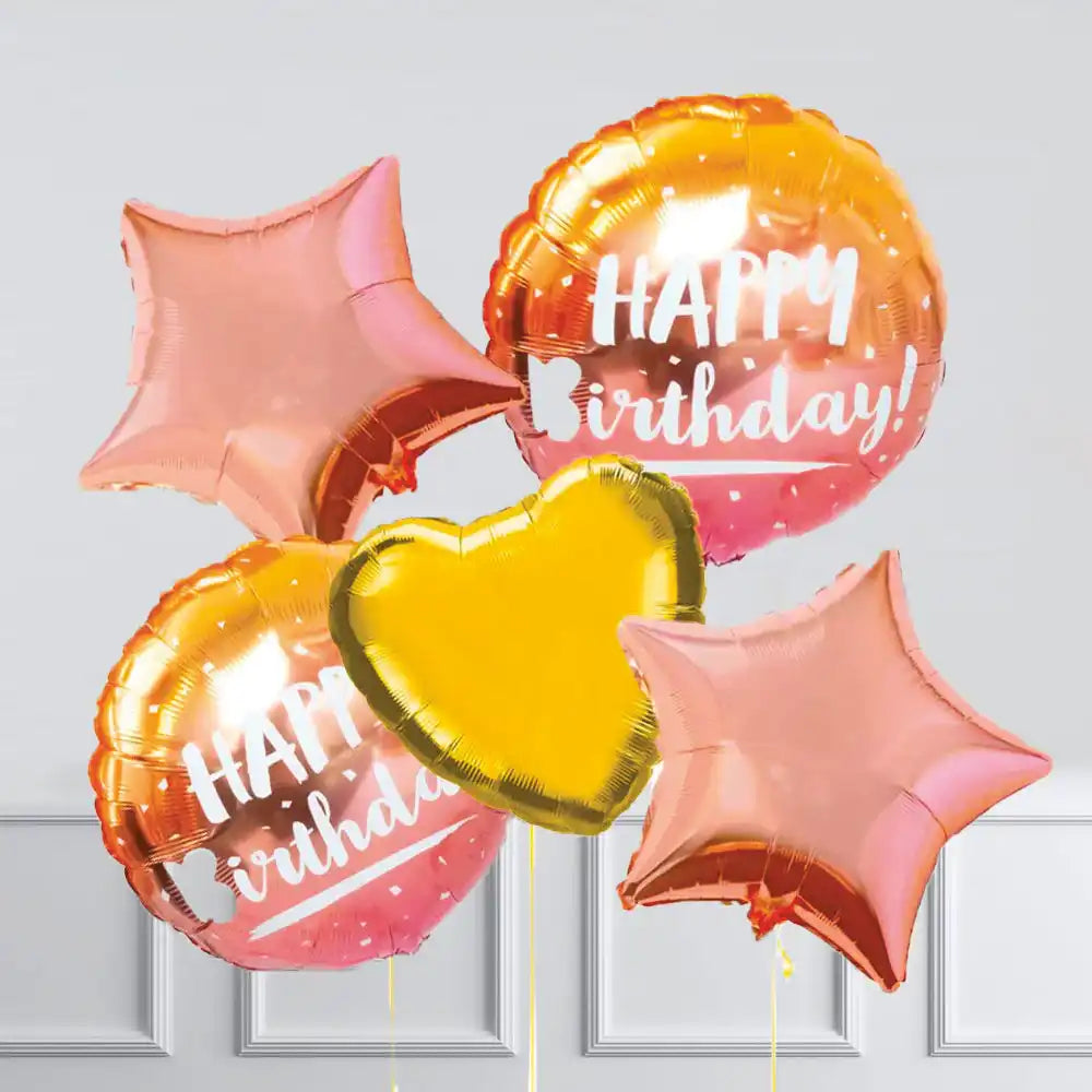 Ombre 5 Inflated Balloons - £29.99 Personalised Balloons