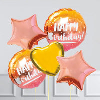 Ombre 5 Inflated Balloons - £29.99 Personalised Balloons