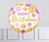Inflated Balloon Bunch - Pink & Gold Dots 1 Inflated Balloon - £12.99 Personalised Balloons