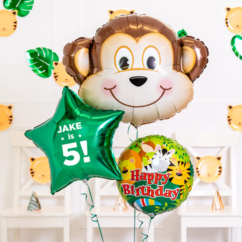 Personalised Inflated Balloon Bouquet in a Box - In The Jungle