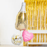 Personalised Inflated Balloon Bouquet in a Box - Pink & Gold Celebration Fizz