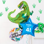 Personalised Inflated Balloon Bouquet in a Box - Dino Birthday