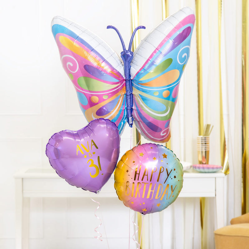 Personalised Inflated Balloon Bouquet in a Box - Pastel Spring Celebration