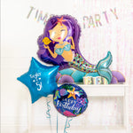 Personalised Inflated Balloon Bouquet in a Box - Mermazing Birthday