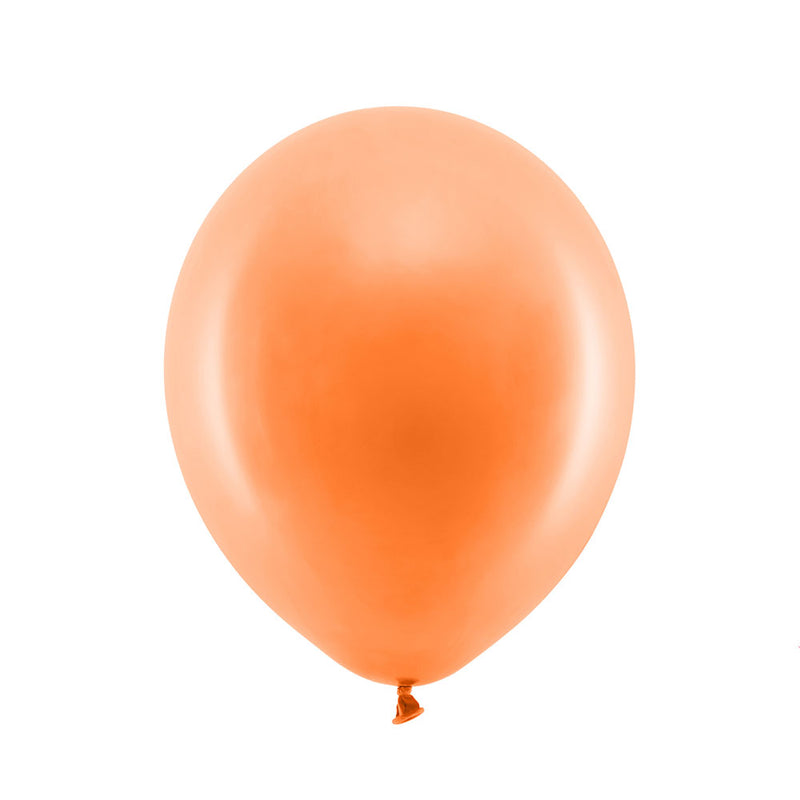 Pastel Latex Balloons - Orange (x10)