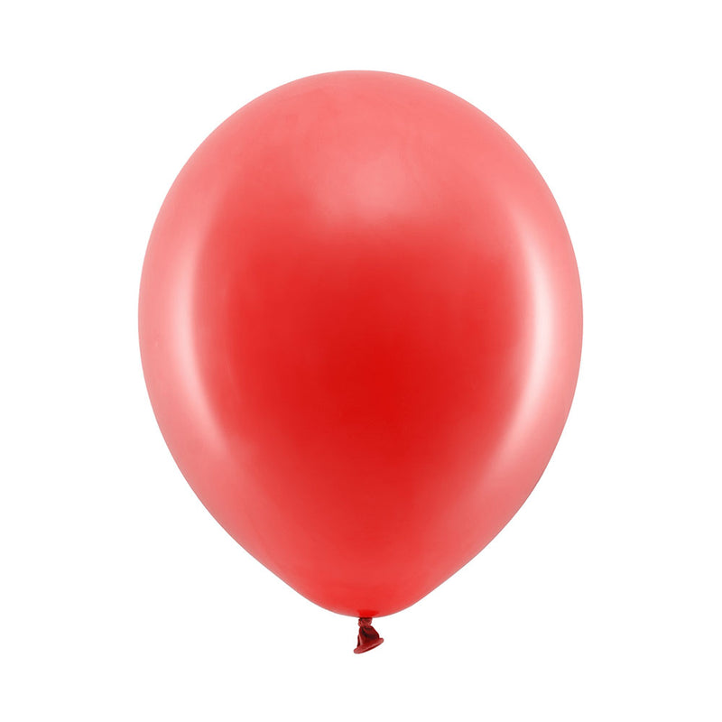 Pastel Latex Balloons - Red (x10)