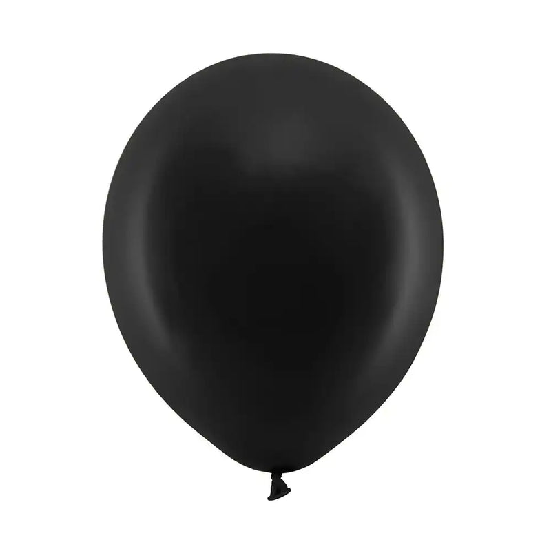 Pastel Latex Balloons - Black (x10) General Party