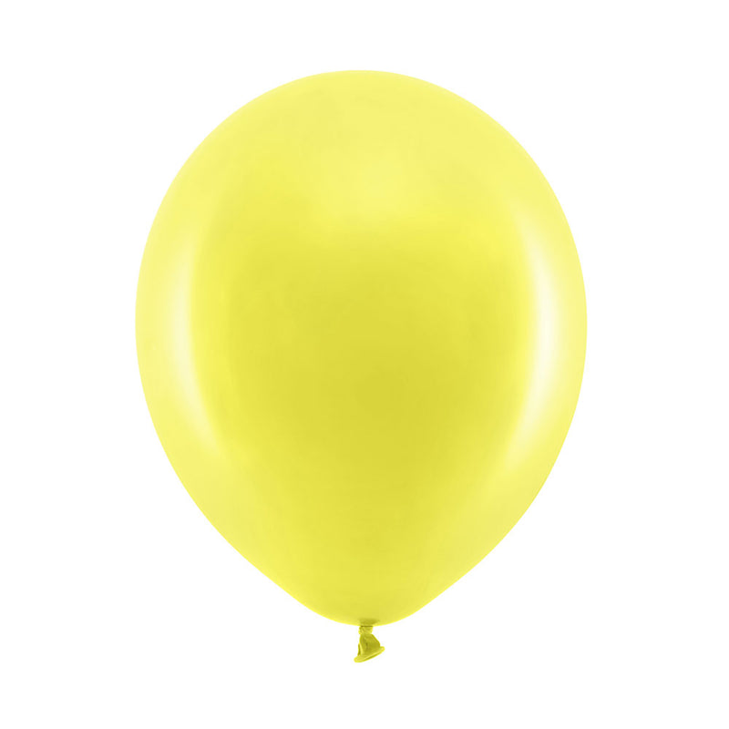 Pastel Latex Balloons - Yellow (x10)