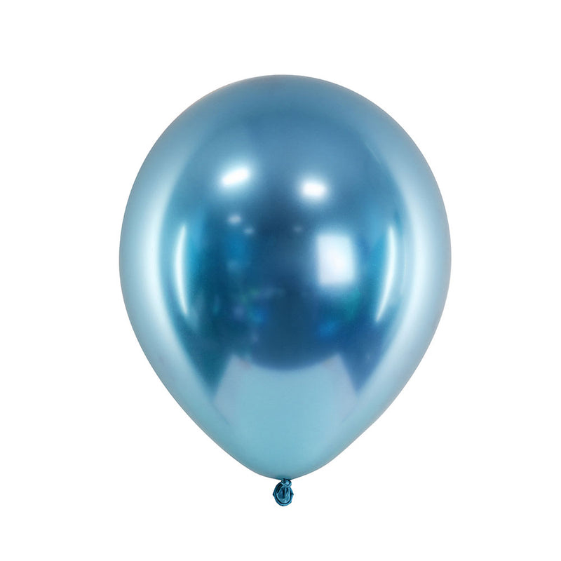 Glossy Latex Balloons - Blue (x50)
