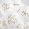 Signage Balloons Set - White (x6) Wedding