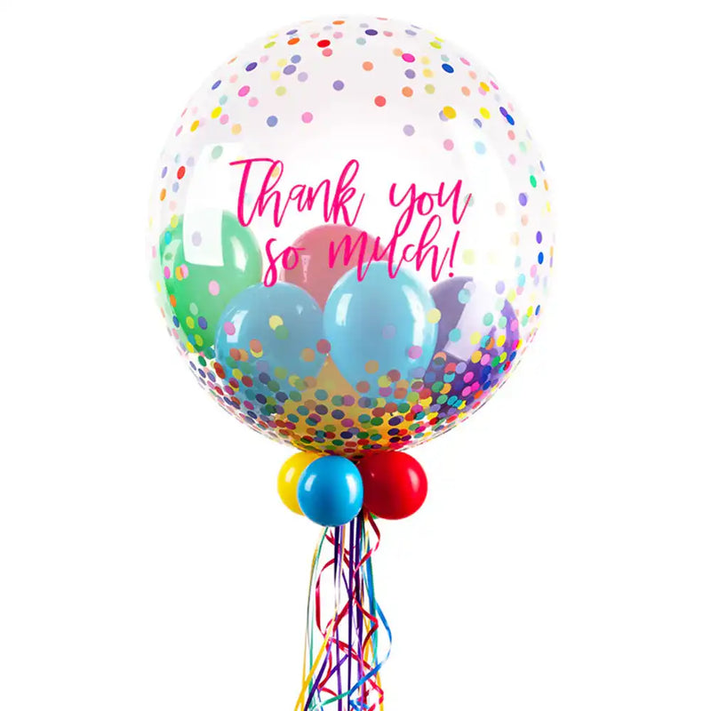Personalised Bubble Balloon in a Box - Colourful Dots Personalised Balloons