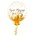 Personalised Bubble Balloon in a Box - Elegant Gold Dots
