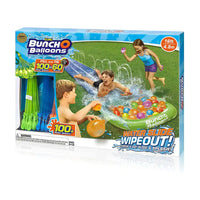 Water Slide Wipeout with Rapid Fill Water Balloon Bunches (16ft) Summer