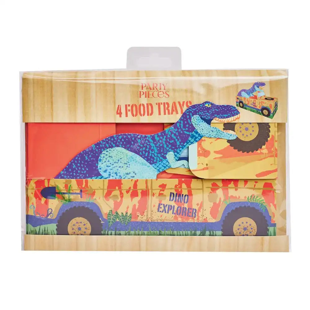 Dino Explorer Food Trays (x4) Own Brand