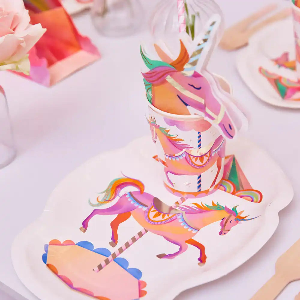 Unicorn Fairy Princess Paper Party Plates (x8) Own Brand