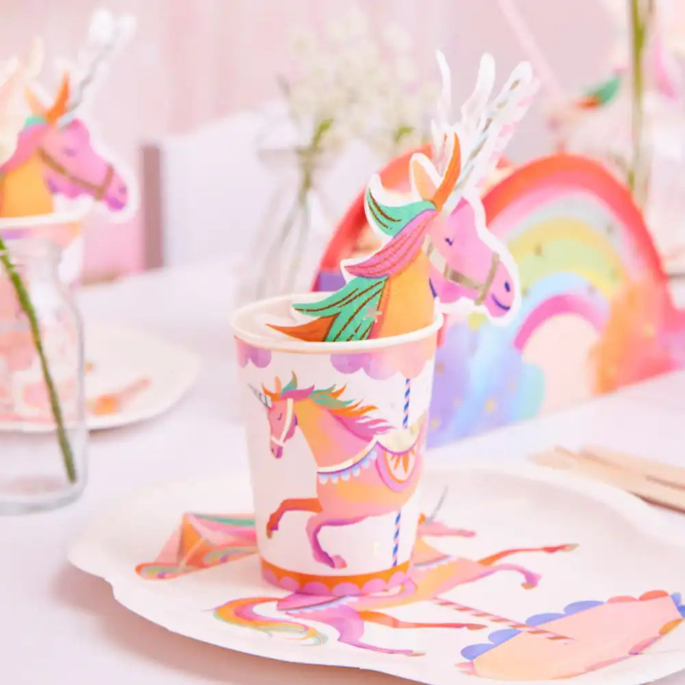 Unicorn Fairy Princess Paper Party Cups (x8) Own Brand