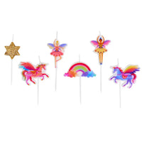 Unicorn Fairy Princess Candles (x6) Own Brand