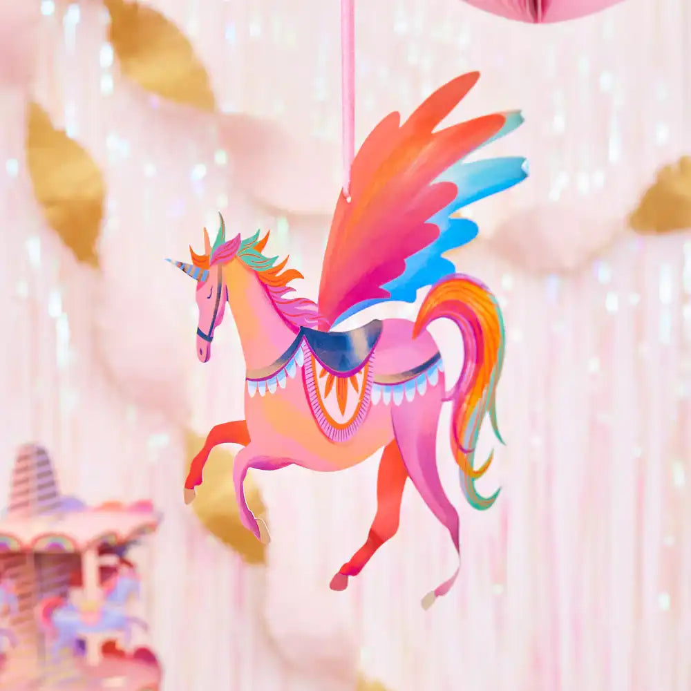 Unicorn Fairy Princess Honeycomb Decorations (x5) Own Brand