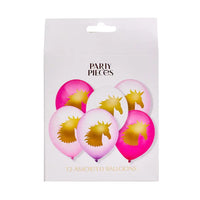 Unicorn Fairy Princess Latex Balloons (x12) Own Brand
