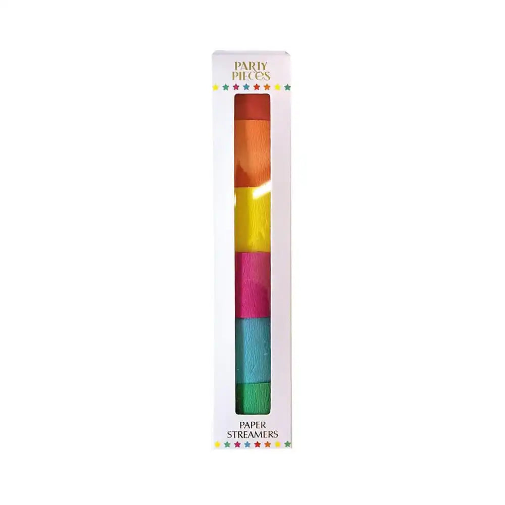 Rainbow Party Streamers (x6) Own Brand