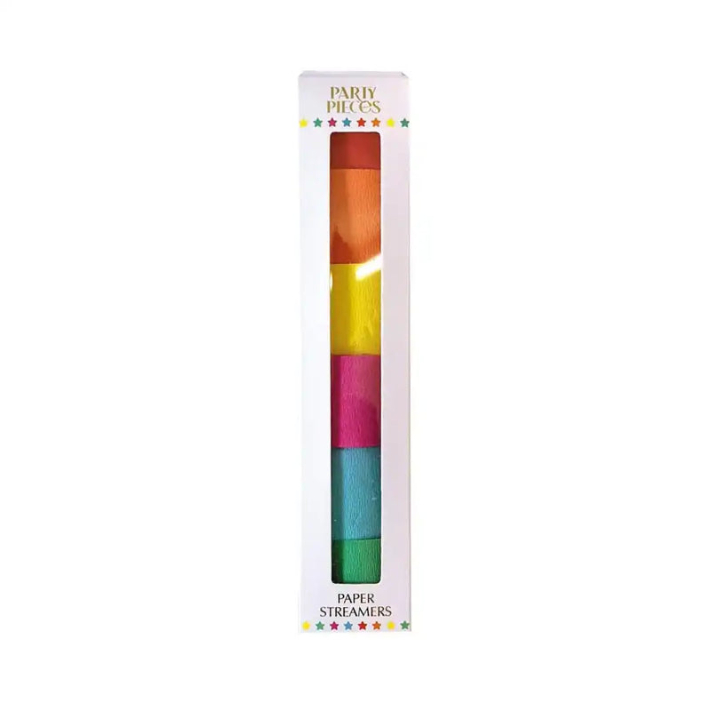 Rainbow Party Streamers (x6) Own Brand