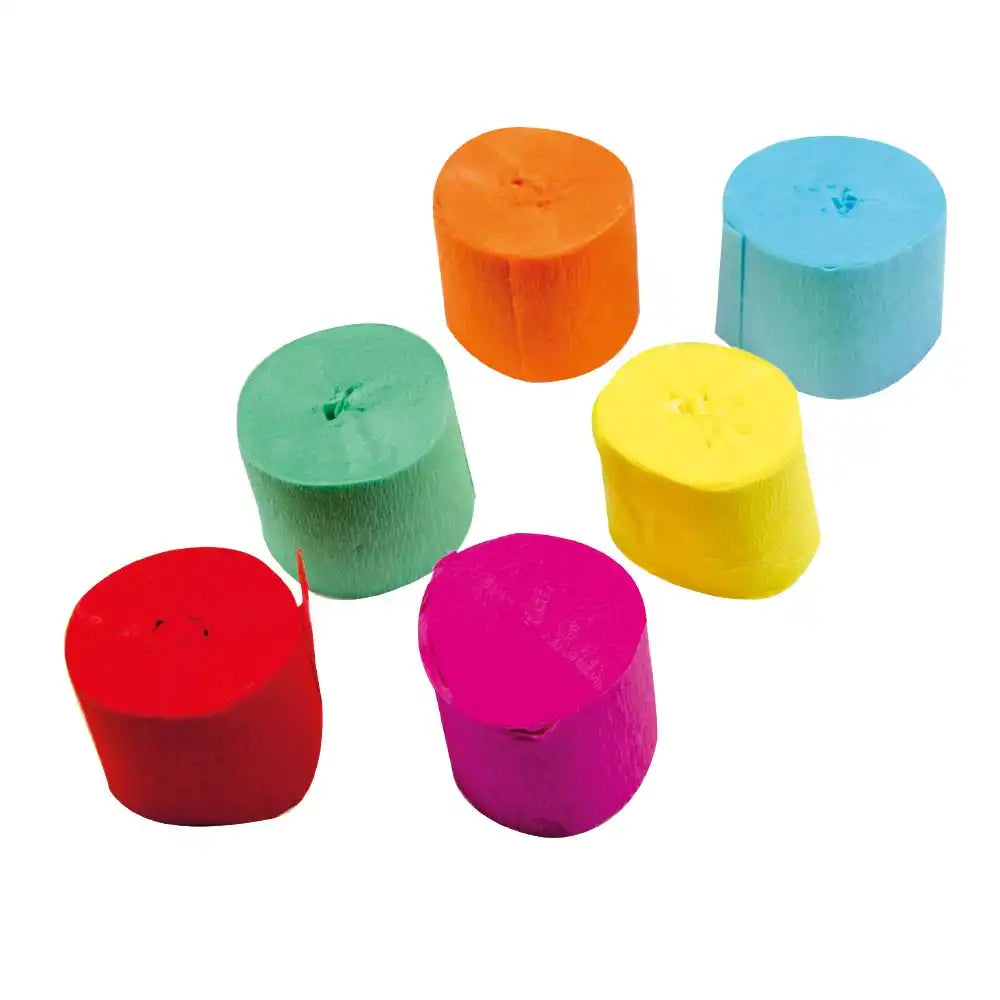 Rainbow Party Streamers (x6) Own Brand