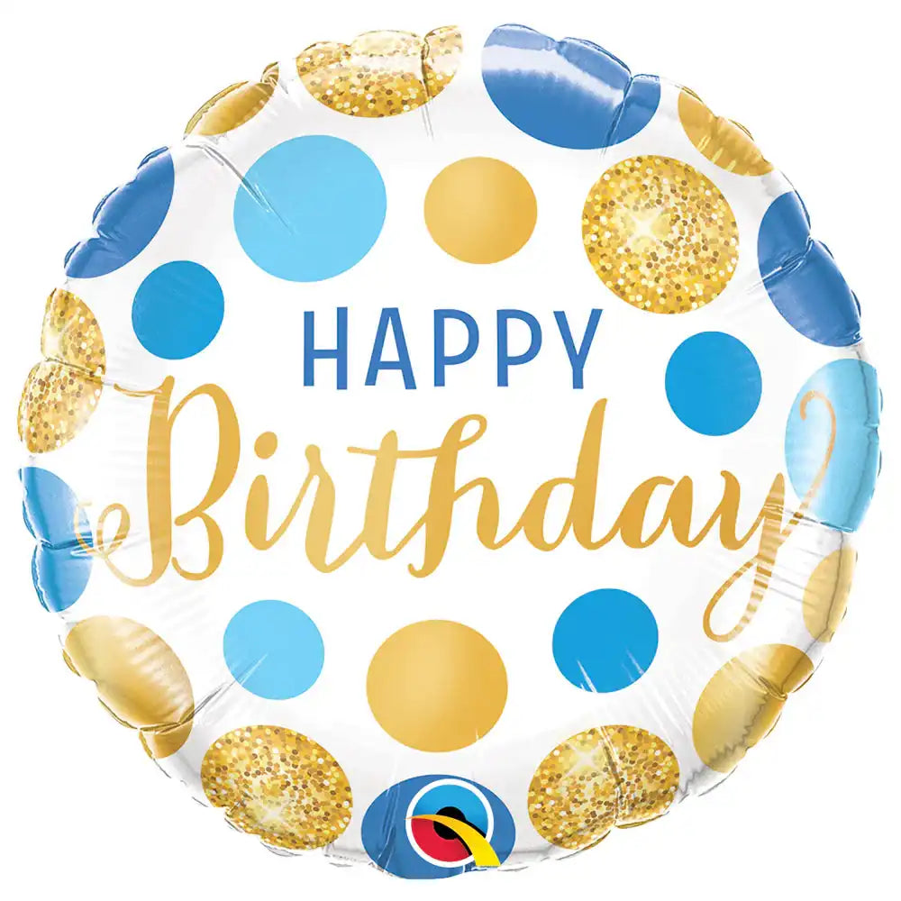 Deluxe Personalised Balloon Bunch - 5th Birthday Blue Personalised Balloons