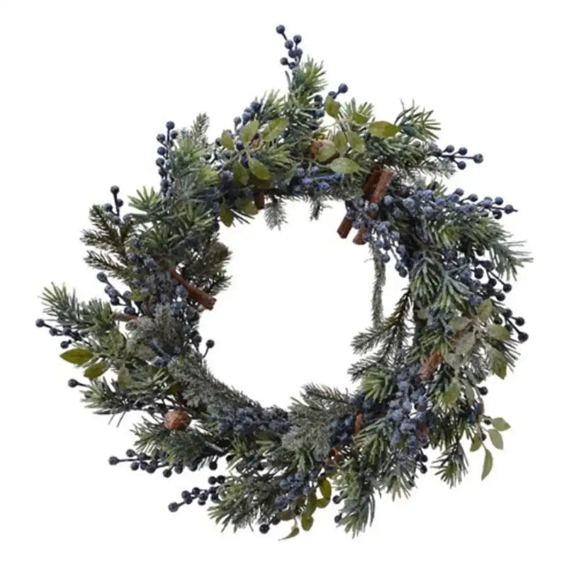 Frosted Blue Berries Wreath Christmas