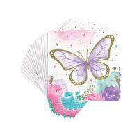 Butterfly Shimmer Beverage Party Napkins (x16) Kids Party