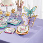 Butterfly Shimmer Small Paper Plates (x8)