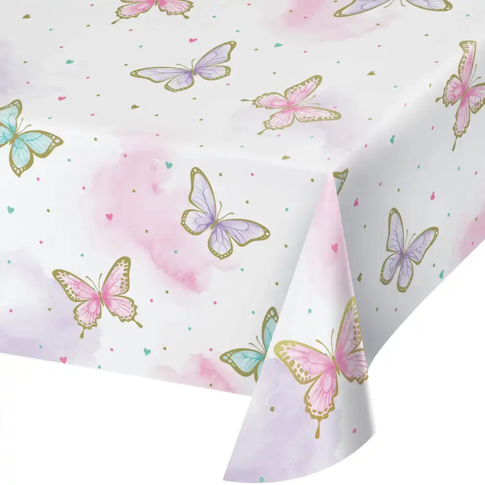 Butterfly Shimmer Paper Table Cover Kids Party