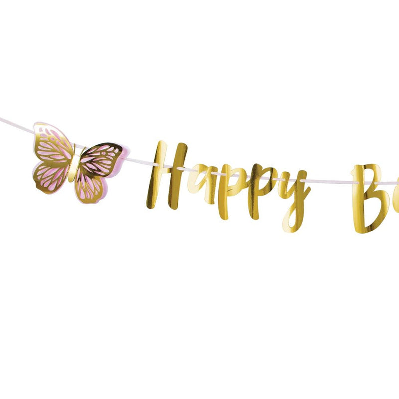 Butterfly Shimmer Party Banner