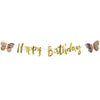 Butterfly Shimmer Party Banner Kids Party