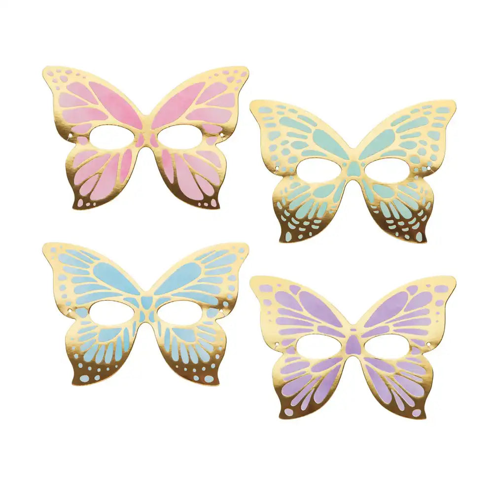 Butterfly Shimmer Party Masks (x8) Kids Party
