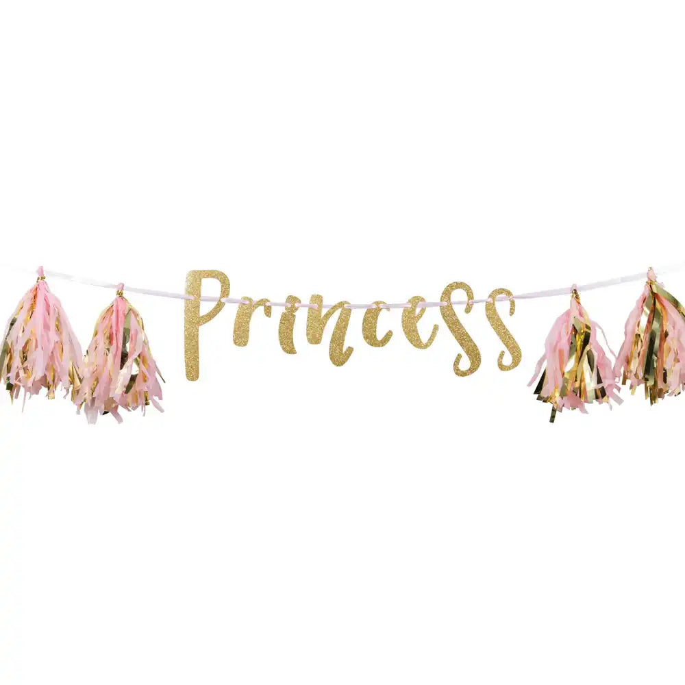 Princess Tassel Party Banner Kids Party