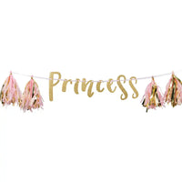 Princess Tassel Party Banner Kids Party