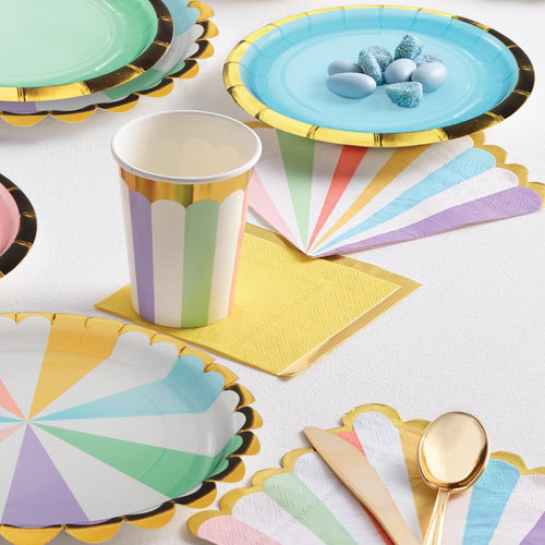 Pastel Beverage Party Napkins (x16) Pastel