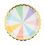 Pastel Large Paper Party Plates (x8)