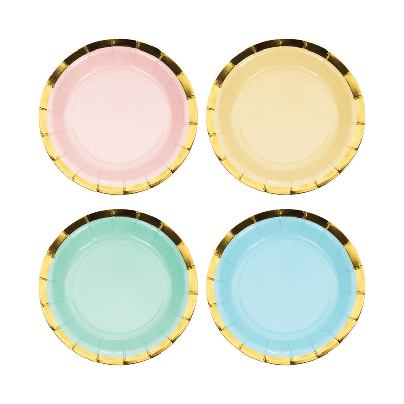 Pastel Small Paper Party Plates (x8)