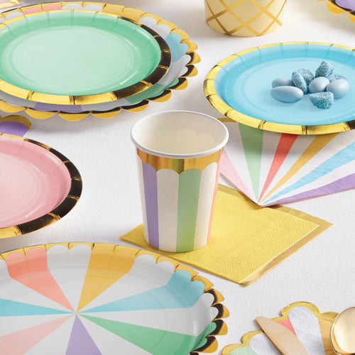 Pastel Paper Party Cups (x8)