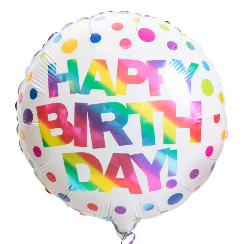Deluxe Personalised Balloon Bunch - 50th Birthday Rainbow