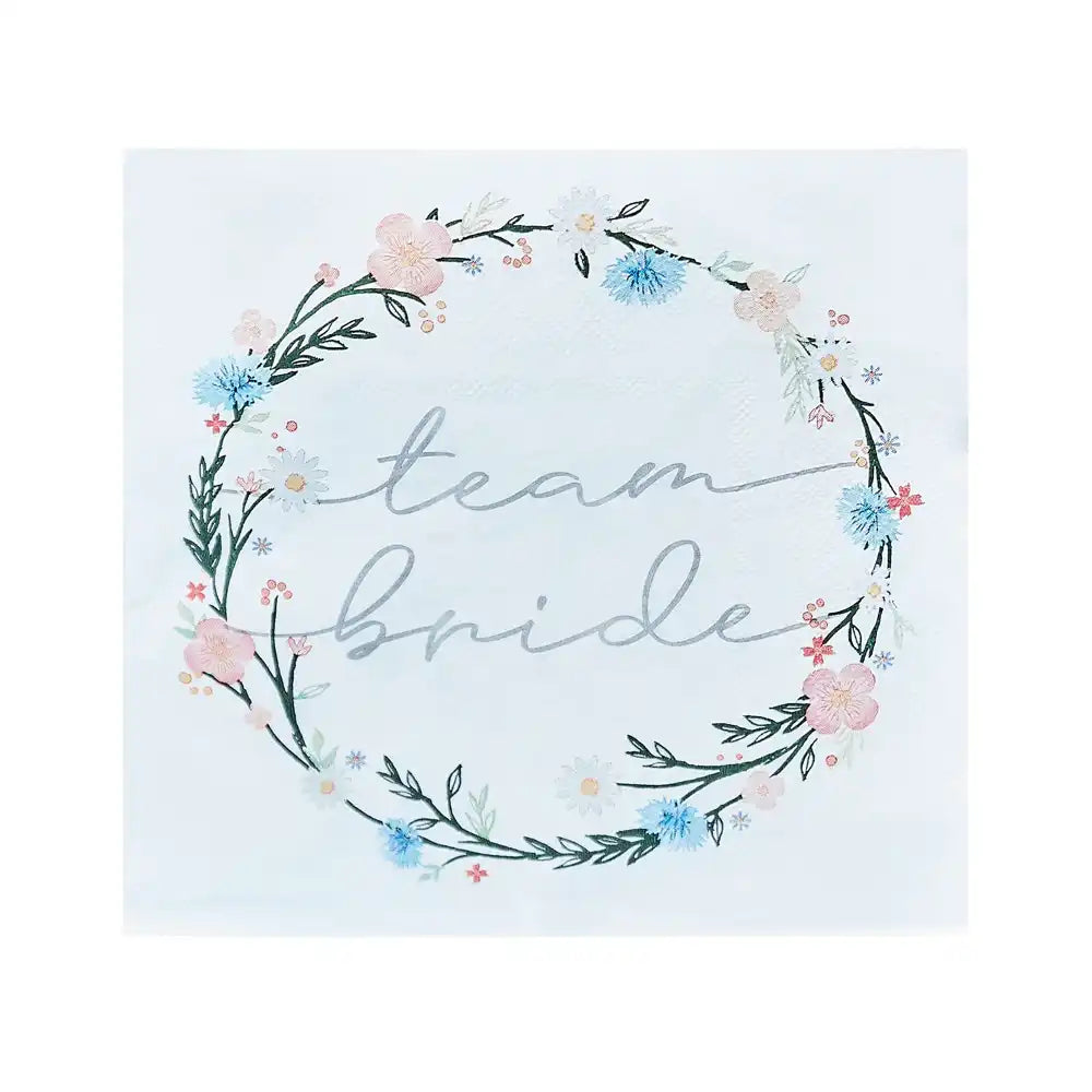 Boho Bride Paper Party Napkins (x16) Hen Party