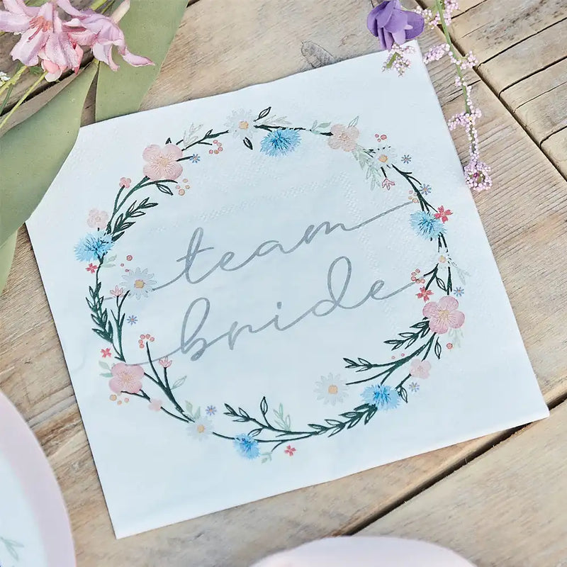 Boho Bride Paper Party Napkins (x16) Hen Party