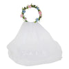 Floral Headband with Embroidered Veil Hen Party