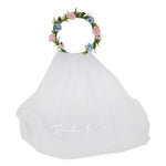 Floral Headband with Embroidered Veil