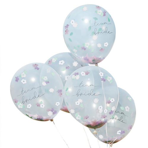 Boho Bride Flower Latex Confetti Balloons (x5)
