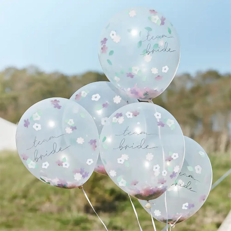 Boho Bride Flower Latex Confetti Balloons (x5) Hen Party