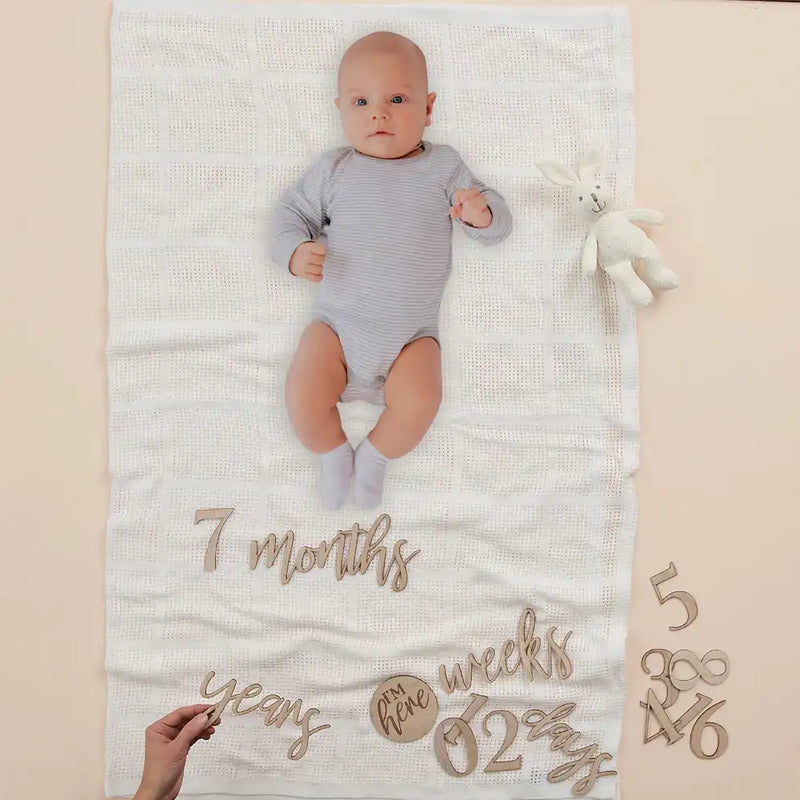 Milestone Mix and Match Wooden Signs Baby Shower