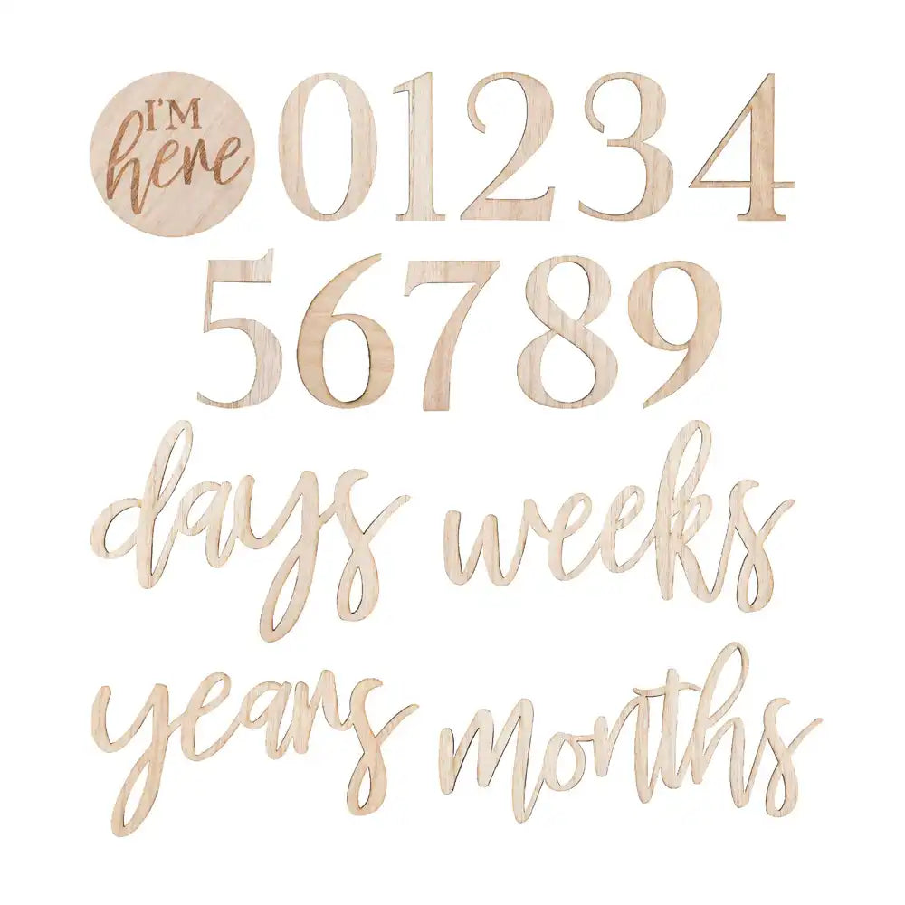 Milestone Mix and Match Wooden Signs Baby Shower